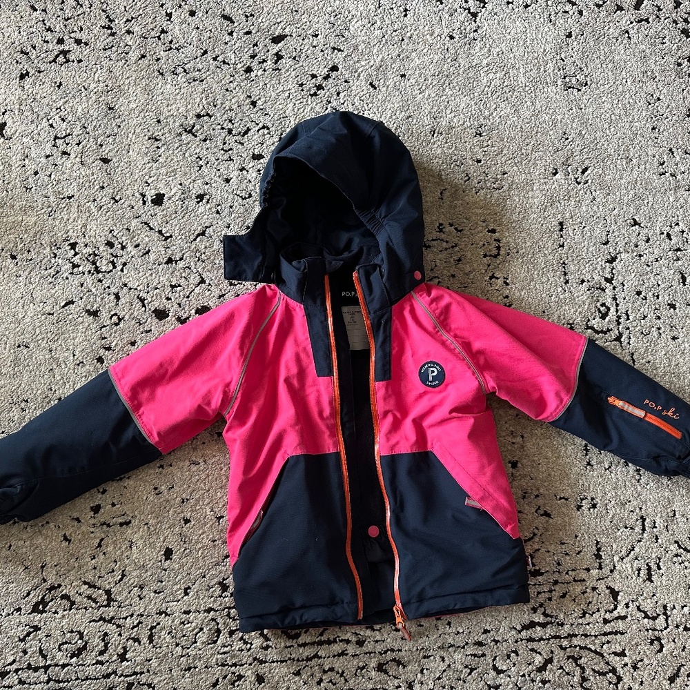 Girls Multicolor Polarn O. Pyret Winter Ski Jacket 5-6 years